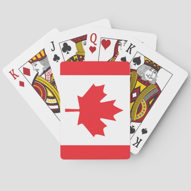 Baraja De Cartas Bandera de Canadá (Reverso)