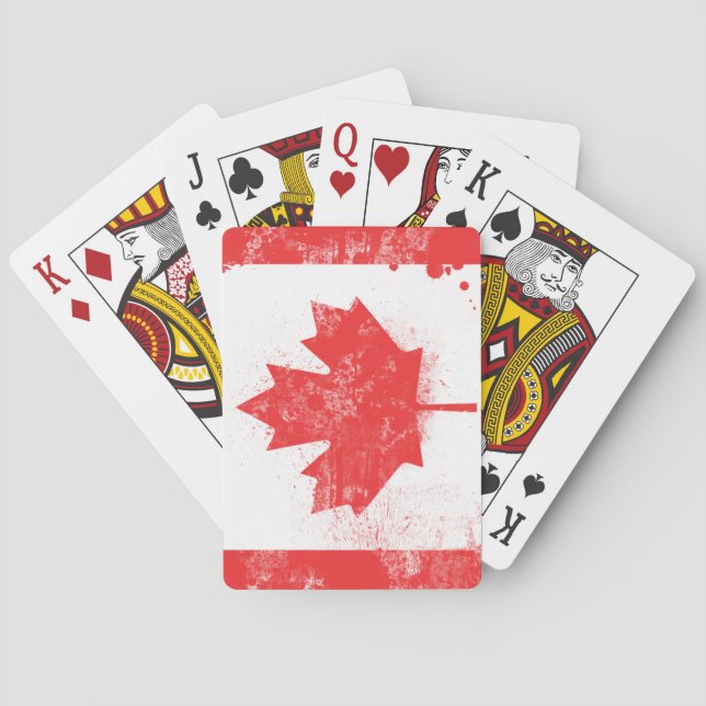Baraja De Cartas Bandera de Canadá (Reverso)