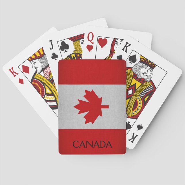 Baraja De Cartas Bandera de Canadá (Reverso)