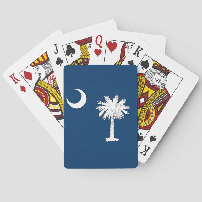 Baraja De Cartas Bandera de Carolina del Sur (Reverso)