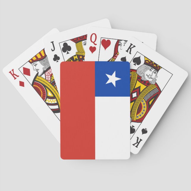 Baraja De Cartas Bandera de Chile (Reverso)