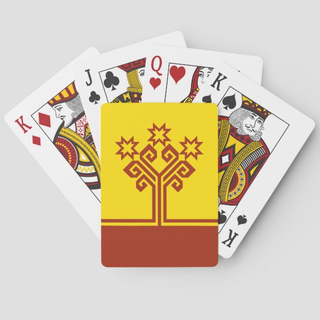 Baraja De Cartas Bandera de Chuvasia (Reverso)