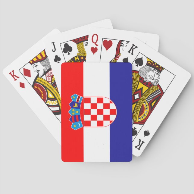 Baraja De Cartas Bandera de Croacia (Reverso)