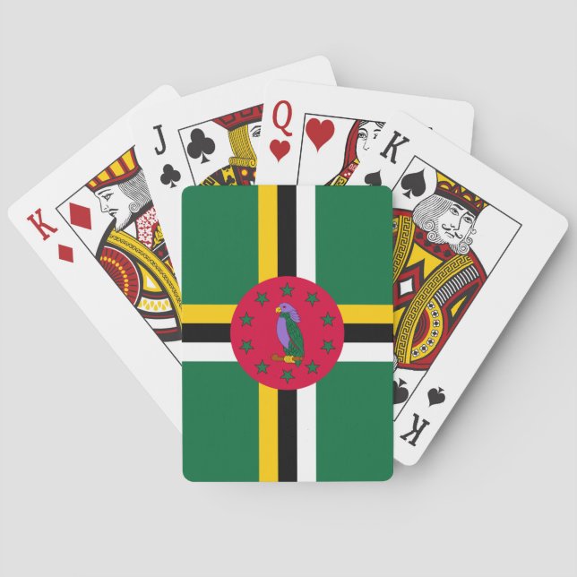 Baraja De Cartas Bandera de Dominica (Reverso)