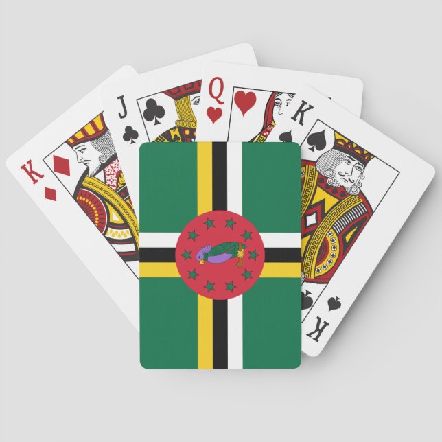 Baraja De Cartas Bandera de Dominica (Reverso)