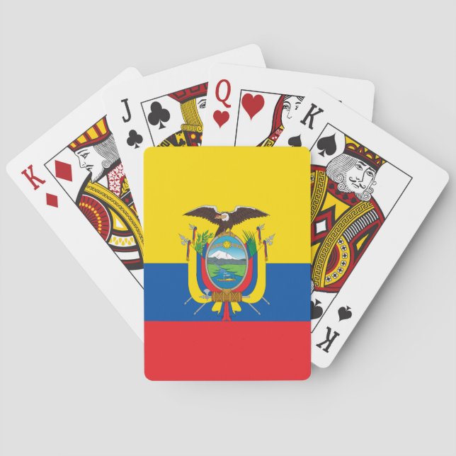 Baraja De Cartas Bandera de Ecuador (Reverso)