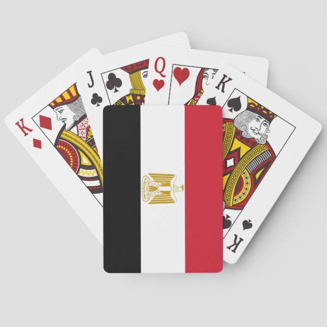 Baraja De Cartas Bandera de Egipto (Egipto) (Reverso)