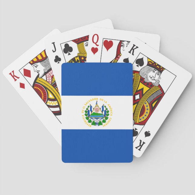 Baraja De Cartas Bandera de El Salvador (Reverso)
