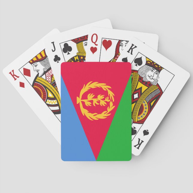 Baraja De Cartas Bandera de Eritrea (Reverso)