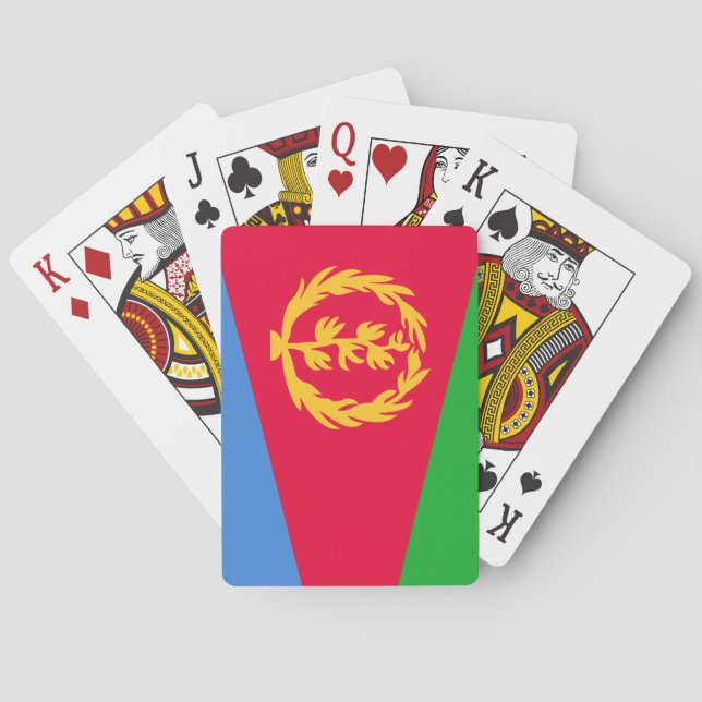 Baraja De Cartas Bandera de Eritrea (Reverso)