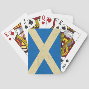 Baraja De Cartas Bandera de Escocia sucia