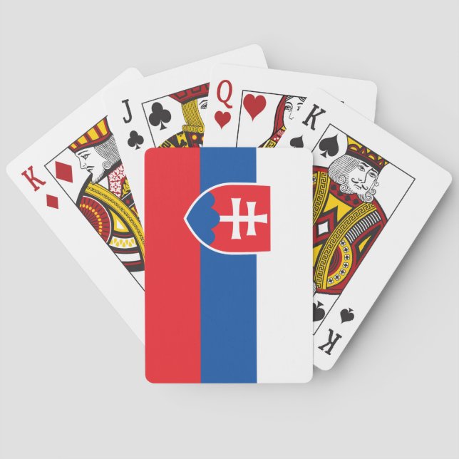 Baraja De Cartas Bandera de Eslovaquia (Reverso)