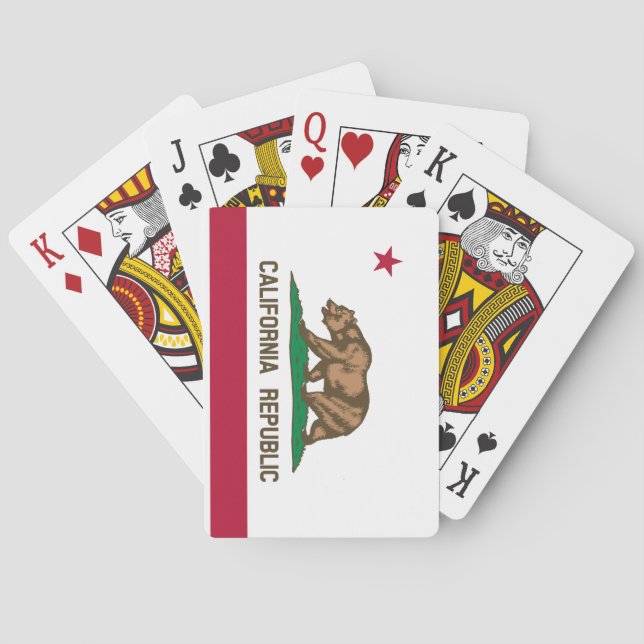 Baraja De Cartas Bandera de estado de California (Reverso)