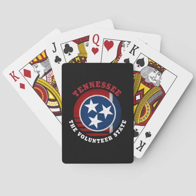 BARAJA DE CARTAS BANDERA DE ESTADO VOLUNTARIO DE TENNESSEE (Reverso)