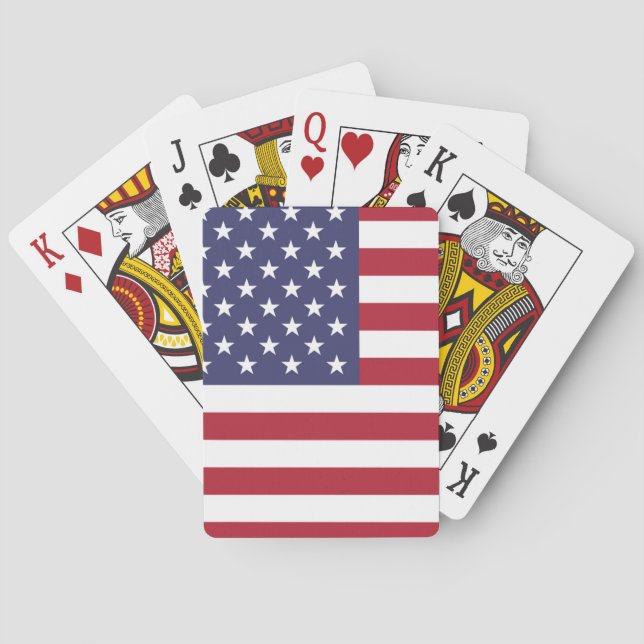 Baraja De Cartas Bandera de Estados Unidos (Reverso)
