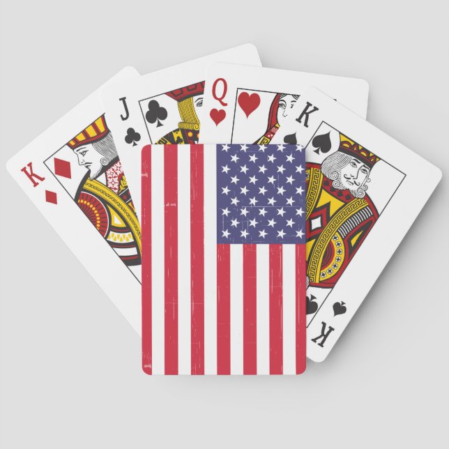 Baraja De Cartas Bandera de Estados Unidos de moda (Reverso)