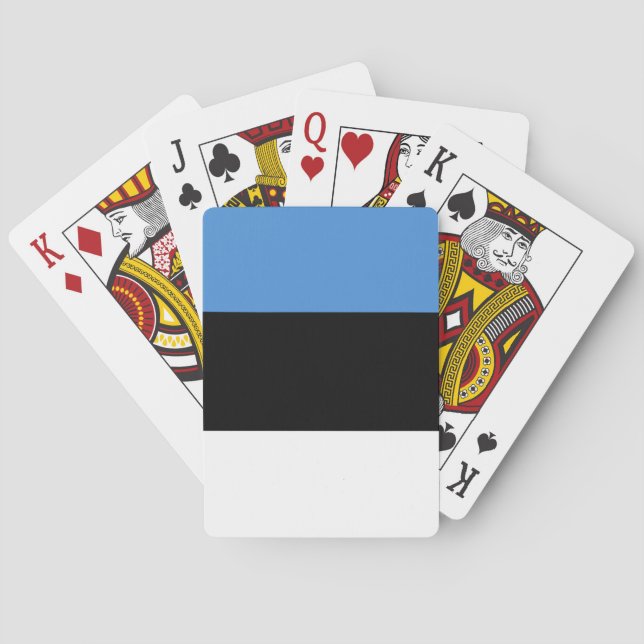 Baraja De Cartas Bandera de Estonia (Reverso)