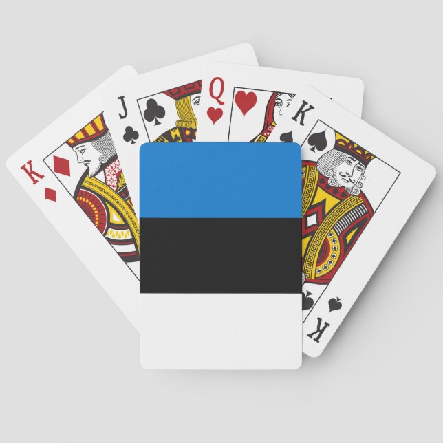 Baraja De Cartas Bandera de Estonia (Reverso)