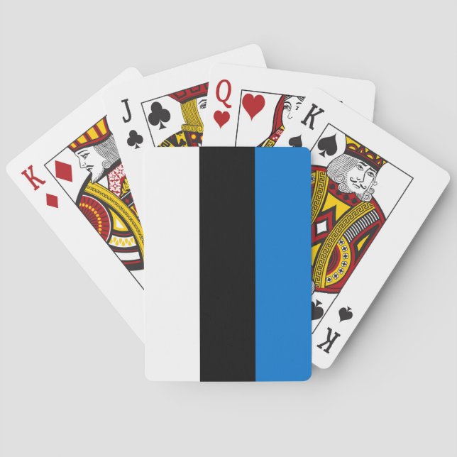 Baraja De Cartas Bandera de Estonia (Reverso)