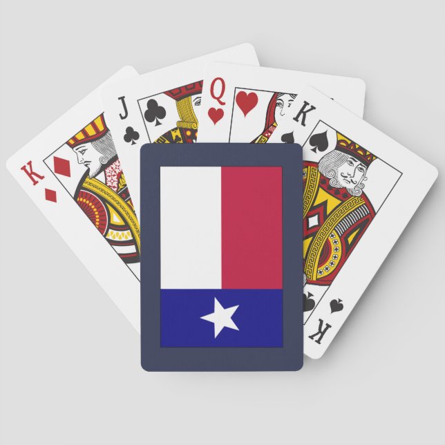 Baraja De Cartas Bandera de estrella solitaria de Texas (Reverso)