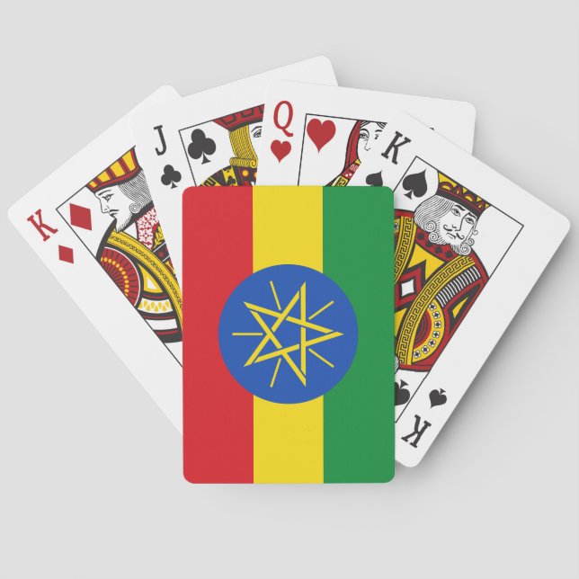 Baraja De Cartas Bandera de Etiopía (Reverso)