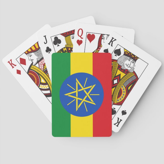 Baraja De Cartas Bandera de Etiopía (Reverso)