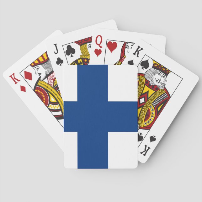 Baraja De Cartas Bandera de Finlandia (Reverso)
