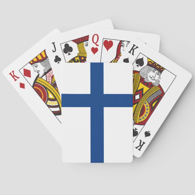 Baraja De Cartas Bandera de Finlandia (Reverso)