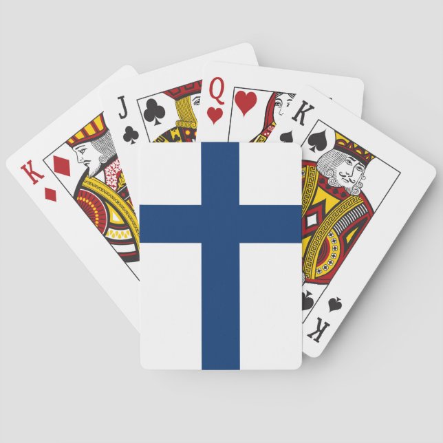Baraja De Cartas Bandera de Finlandia (Reverso)