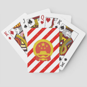 Baraja De Cartas Bandera de franjas chinas