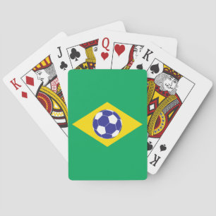Baraja De Cartas Bandera de fútbol de Brasil
