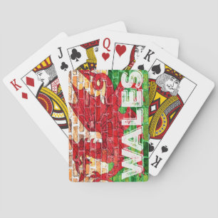 Baraja De Cartas Bandera de Gales en ladrillo