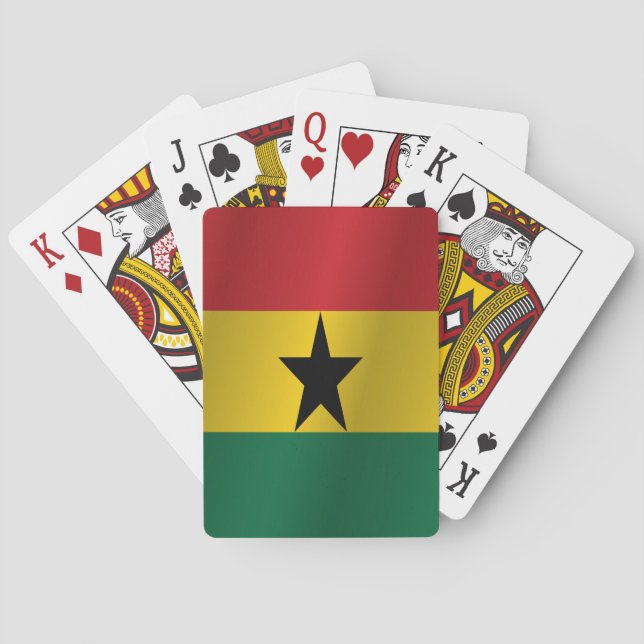 Baraja De Cartas Bandera de Ghana (Reverso)