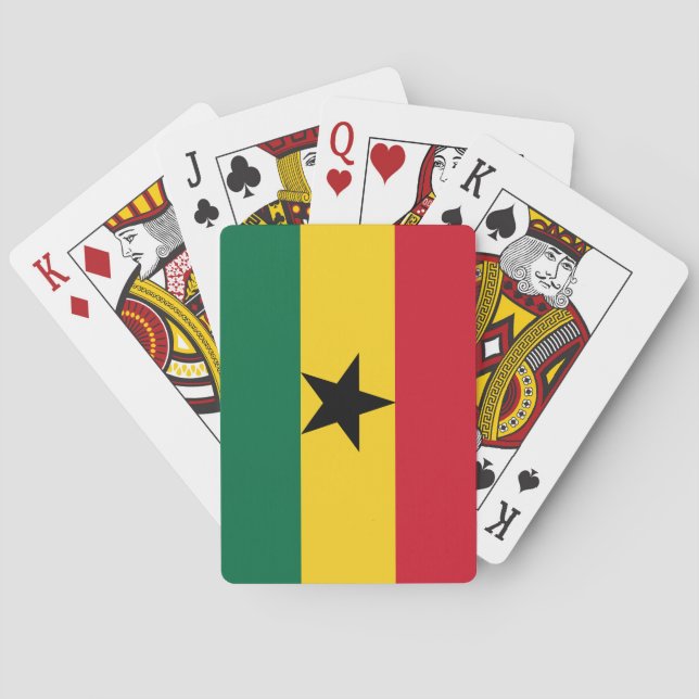 Baraja De Cartas Bandera de Ghana (Reverso)