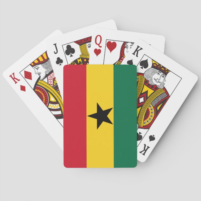 Baraja De Cartas Bandera de Ghana (Reverso)