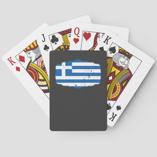 Baraja De Cartas Bandera de Grecia (Reverso)