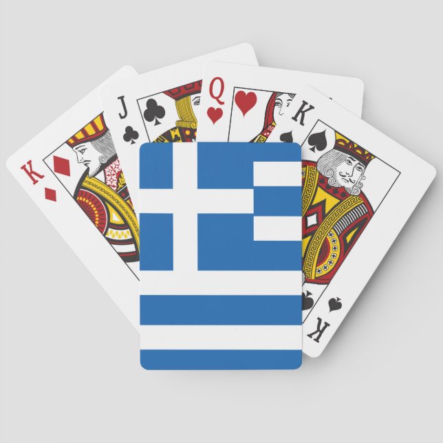 Baraja De Cartas Bandera de Grecia (Reverso)