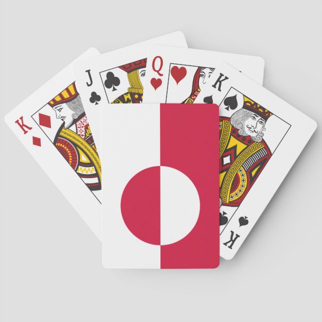 Baraja De Cartas Bandera de Groenlandia (Reverso)