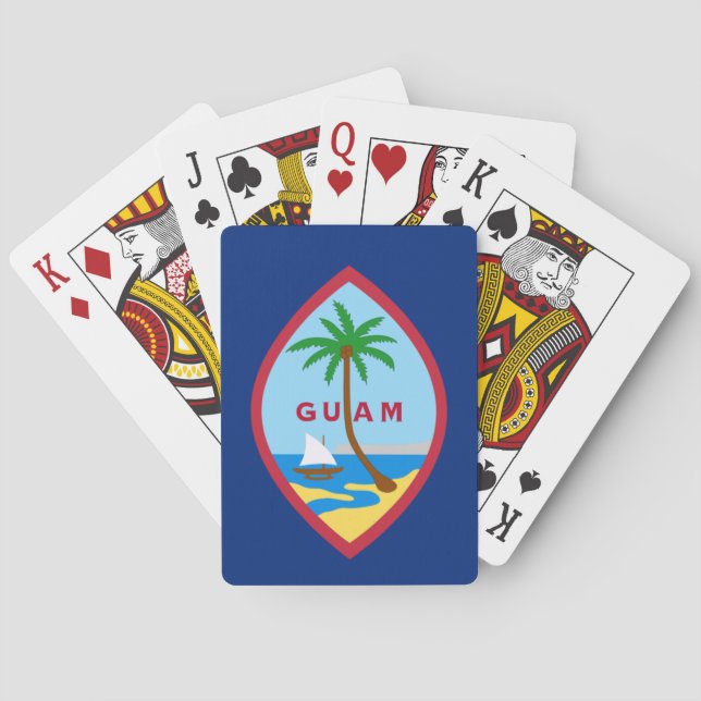 Baraja De Cartas Bandera de Guam (Reverso)