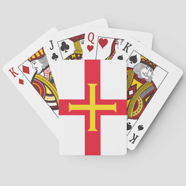 Baraja De Cartas Bandera de Guernsey (Reverso)