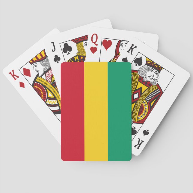 Baraja De Cartas Bandera de Guinea (Reverso)