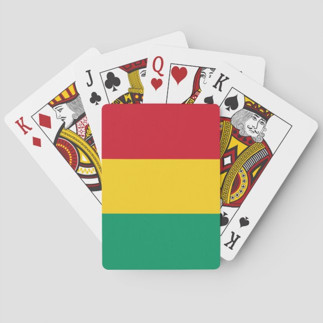 Baraja De Cartas Bandera de Guinea (Reverso)