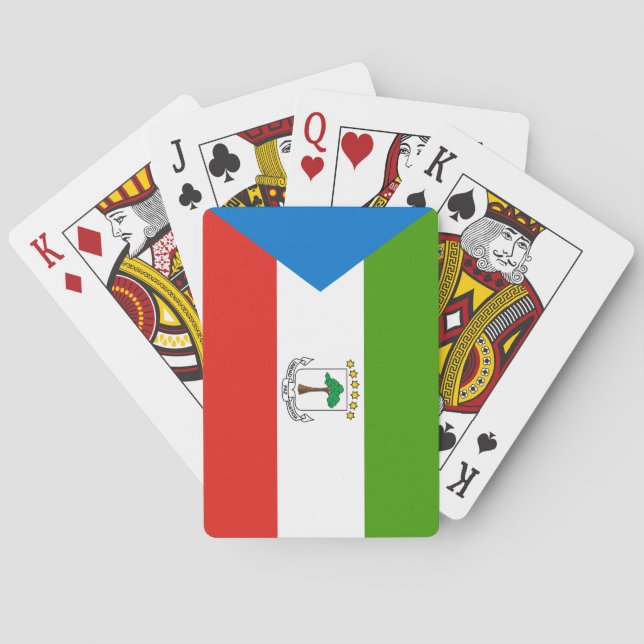 Baraja De Cartas Bandera de Guinea Ecuatorial (Reverso)