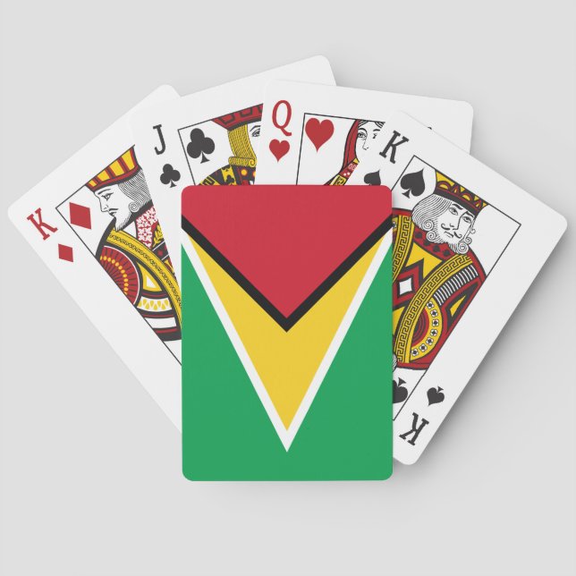 Baraja De Cartas Bandera de Guyana (Reverso)