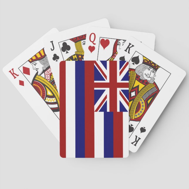 Baraja De Cartas Bandera de Hawaii (Reverso)