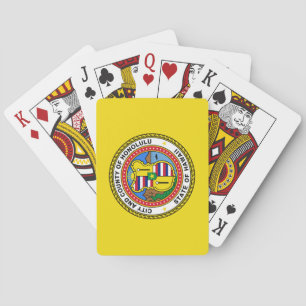 Baraja De Cartas Bandera de Honolulu (Hawái)