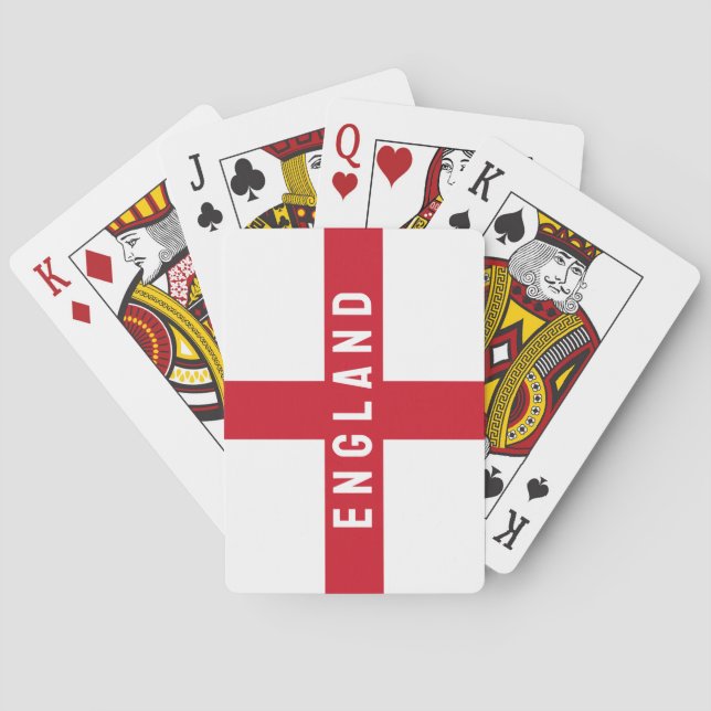 Baraja De Cartas Bandera de Inglaterra estilizada (Reverso)
