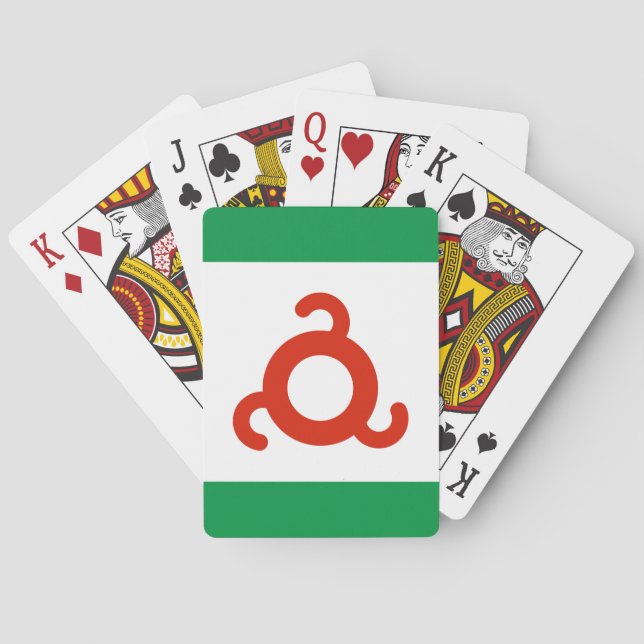 Baraja De Cartas Bandera de Ingusetia (Reverso)