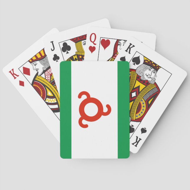Baraja De Cartas Bandera de Ingusetia (Reverso)