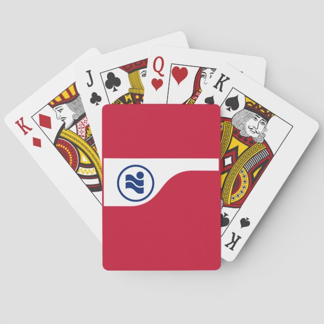Baraja De Cartas Bandera de Irving, Texas (Reverso)